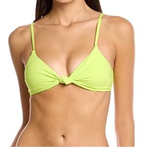 Andie Swim The Santorini Nelm Green Bikini Top Size Small NEW Neon